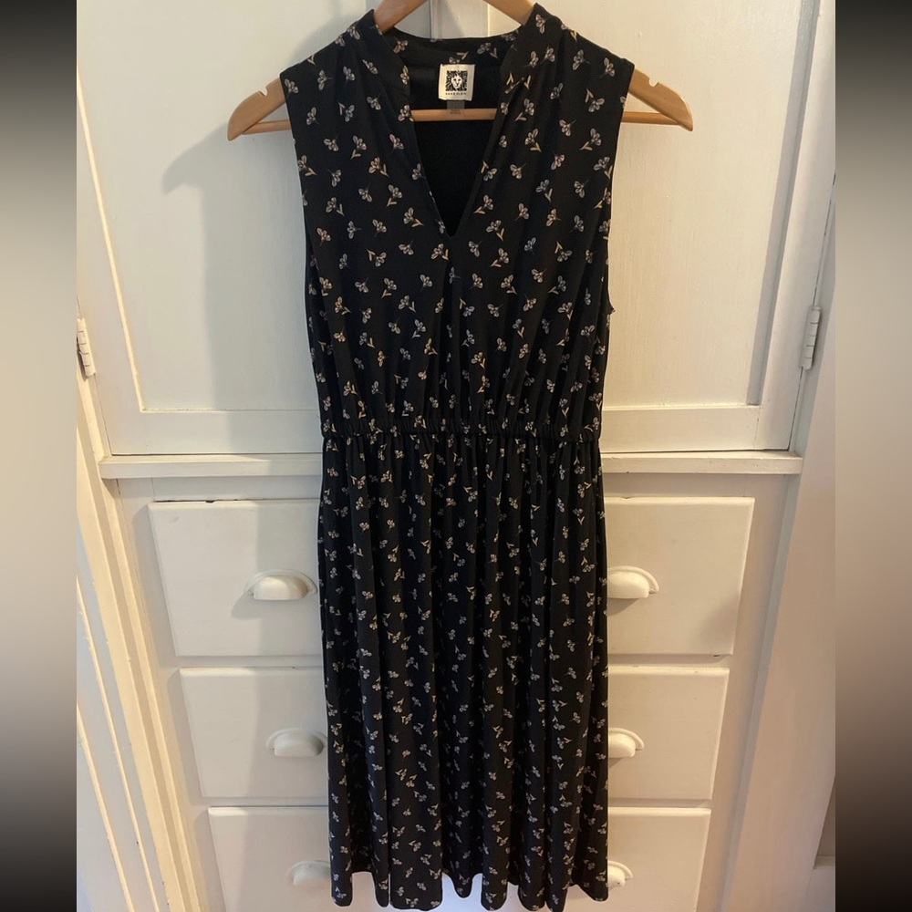 Anne Klein Black with flowers.
